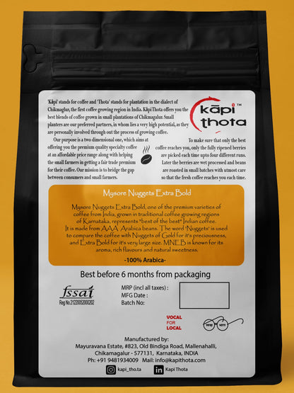 Mysore Nuggets Extra Bold : 100% Arabica